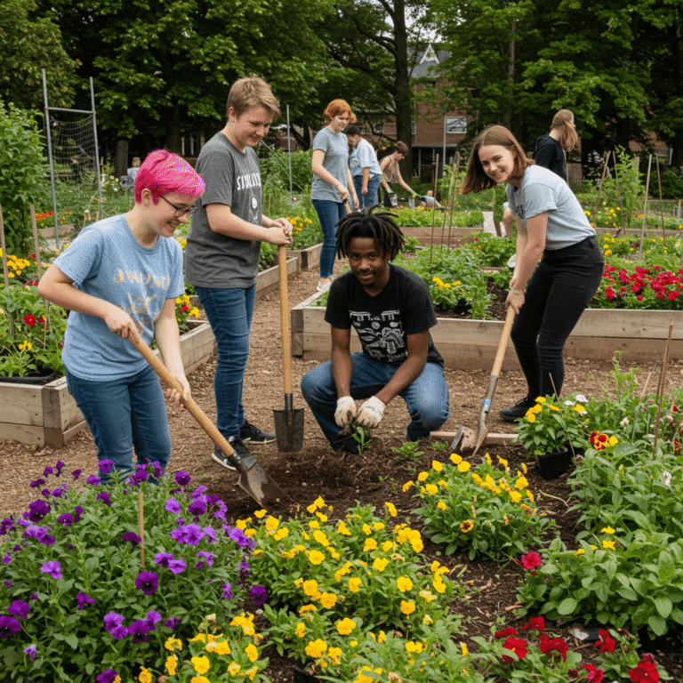 adolescents-planting